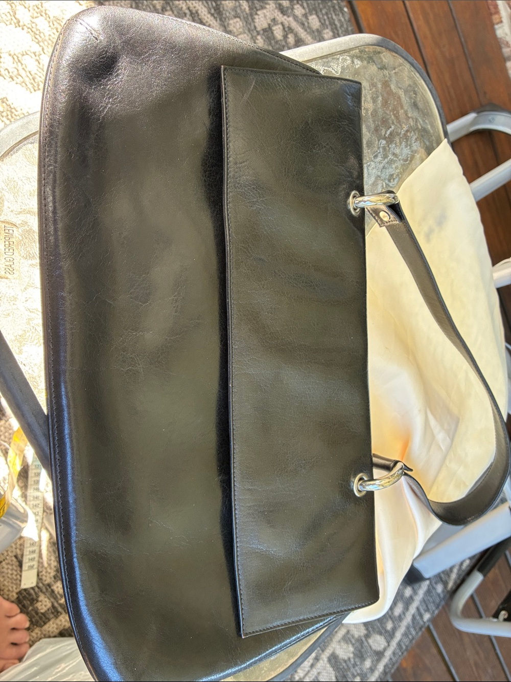 Hobo Black Leather Shoulder Bag